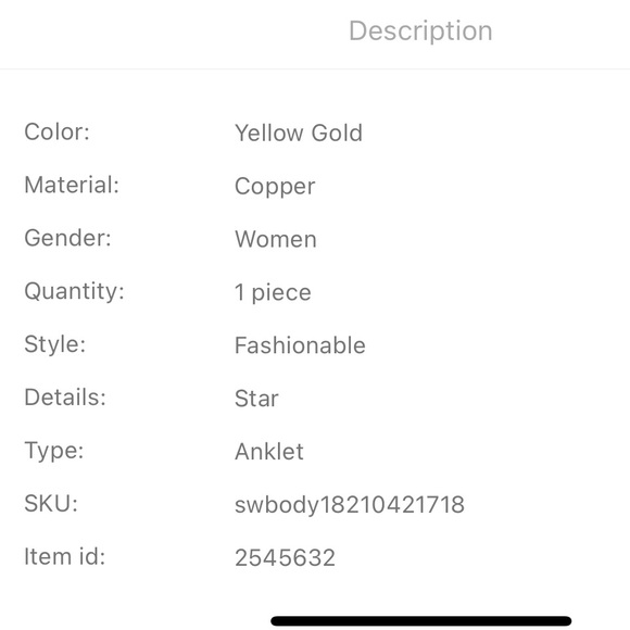 Star Moon Anklet Golden Chain - Picture 5 of 6